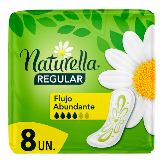 Toallas Femeninas Naturella Manzanilla Sin Alas 8 PZS