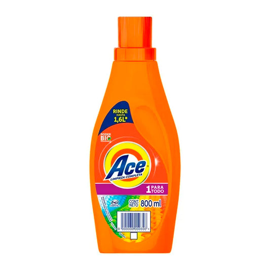 Detergente Liquido Ace Uno Para Todo De 800 Mililitros. 800 MLL