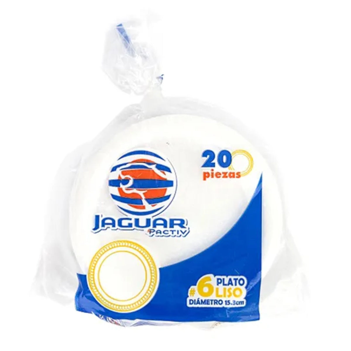 Plato Deshechable Jaguar Térmico Liso #6 20 PZS