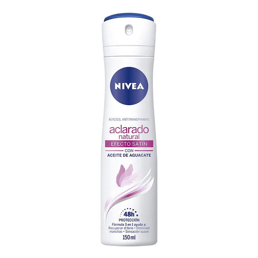 Desodorante Nivea Aclarado Efecto Satin En Aerosol Para Mujer 150 MLL