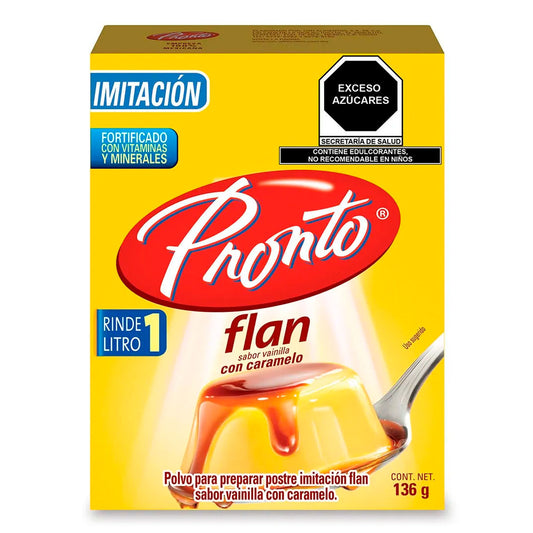 Flan Pronto Vainilla Con Caramelo 136 GRS