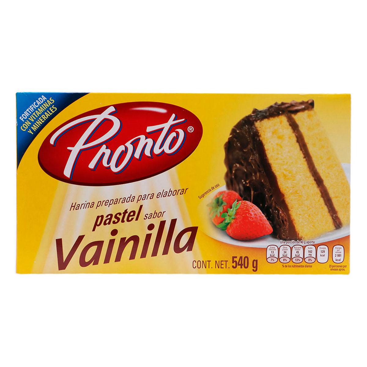 Harina Para Pastel Pronto Vainilla 540 GRS