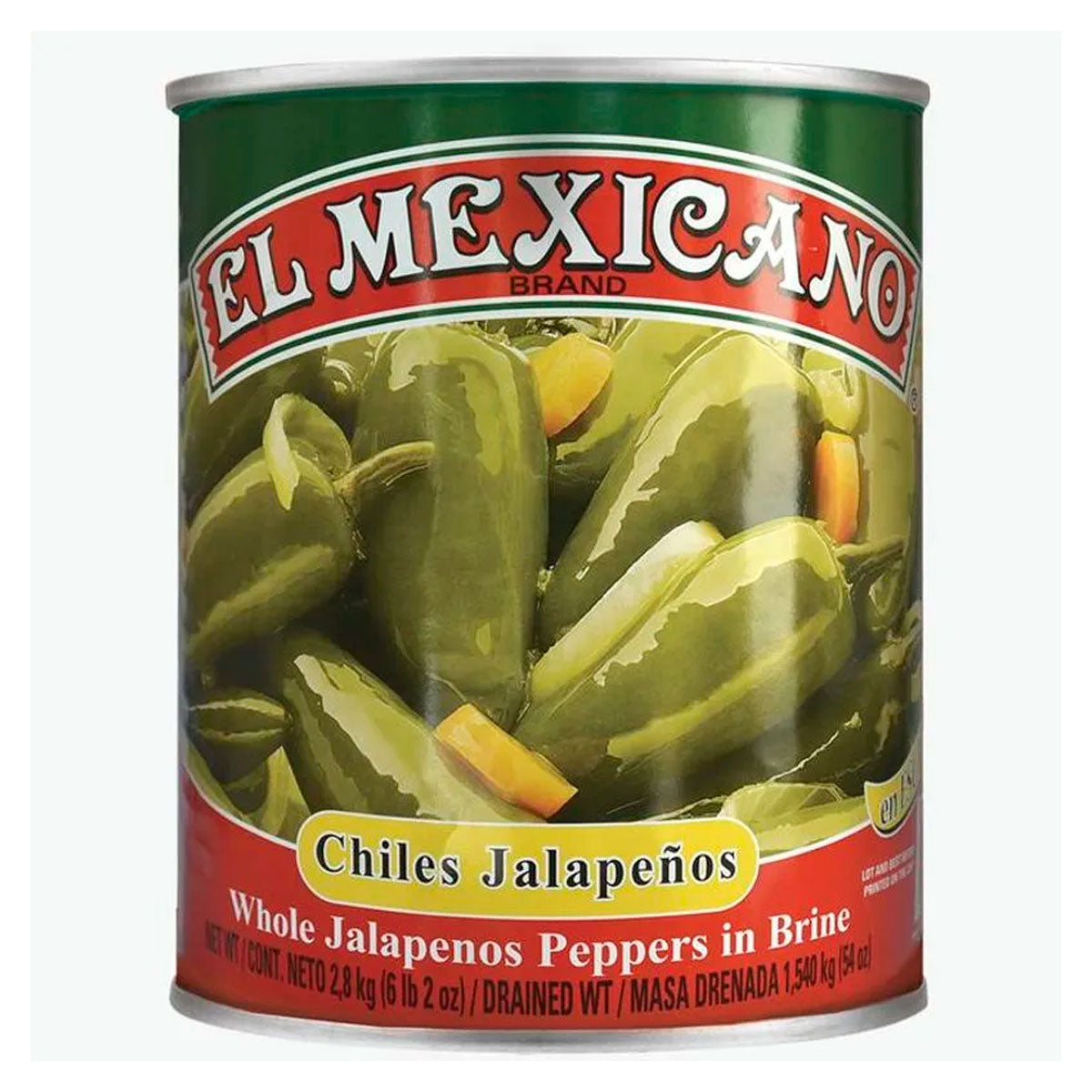 Chiles El Mexicano Jalapeños 2.8 KGS