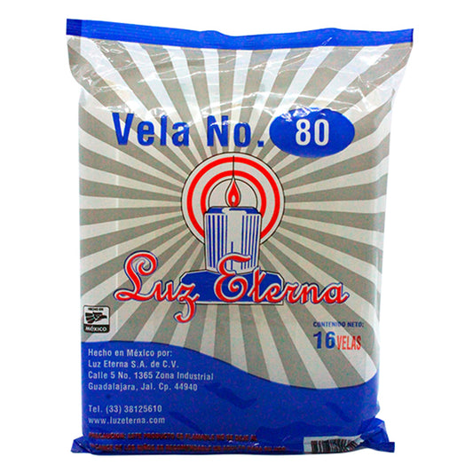 Vela Luz Eterna N.80 Bolsa S/E 16 PZS