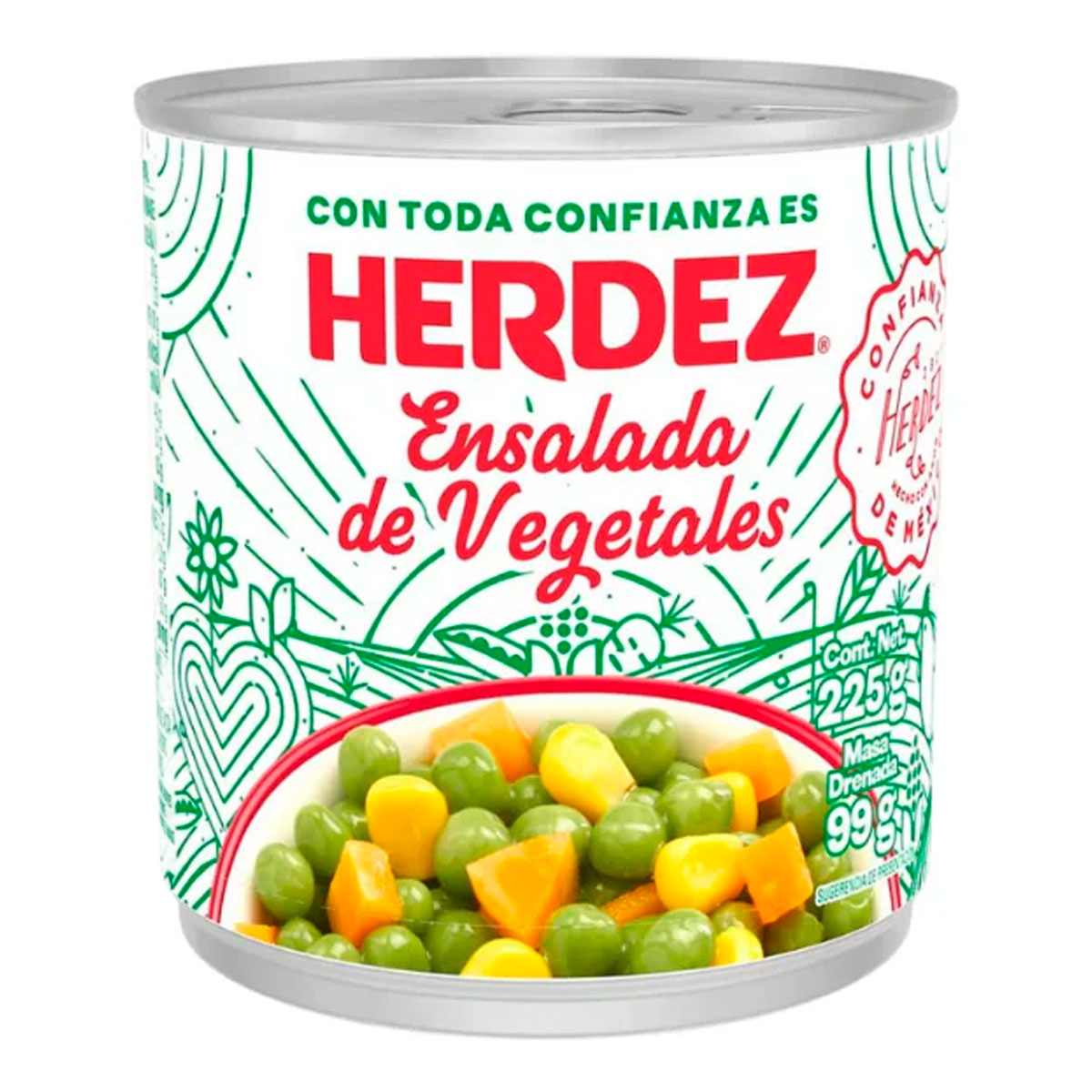 Ensalada Herdez Vegetales 220 GRS