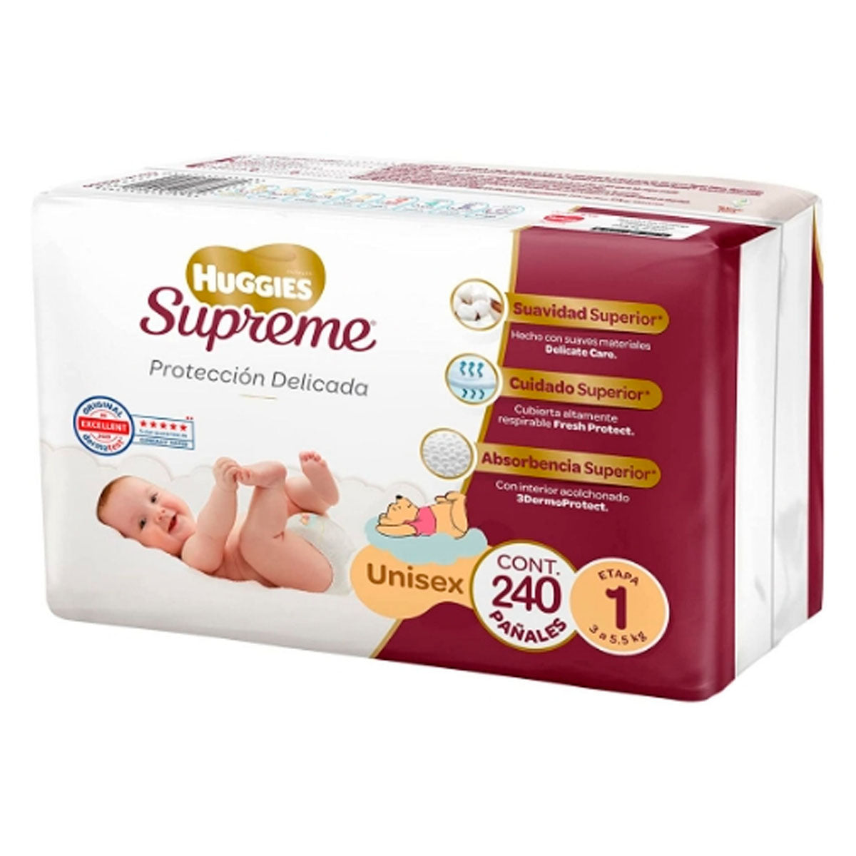 Pañal Huggies Supreme E1 Unisex 40 PZS