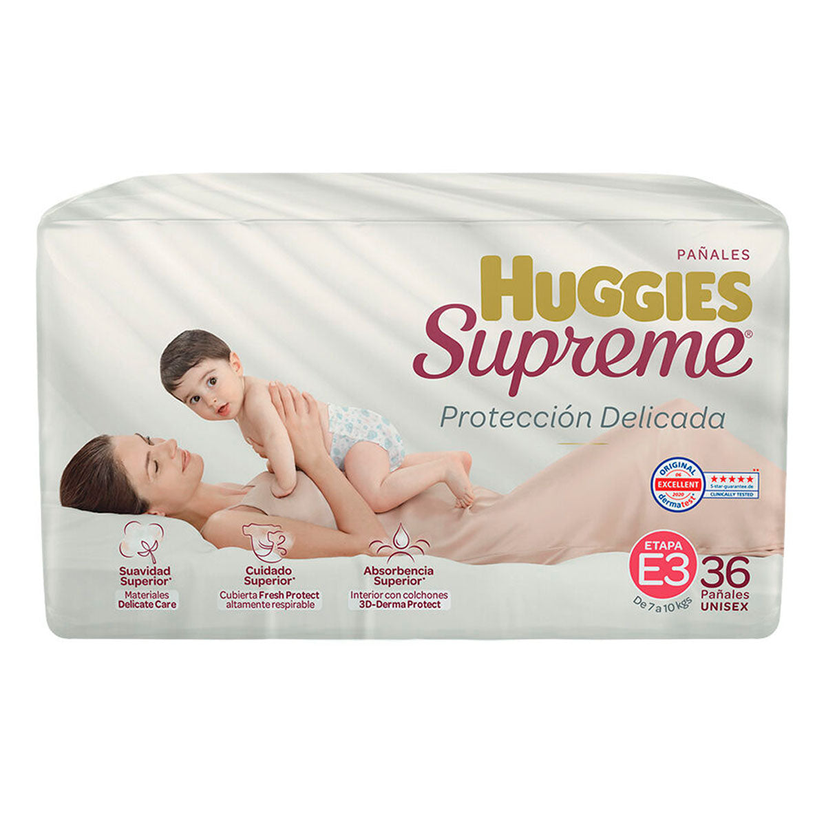 Pañal Huggies Supreme Etapa 3 Unisex 36 PZS