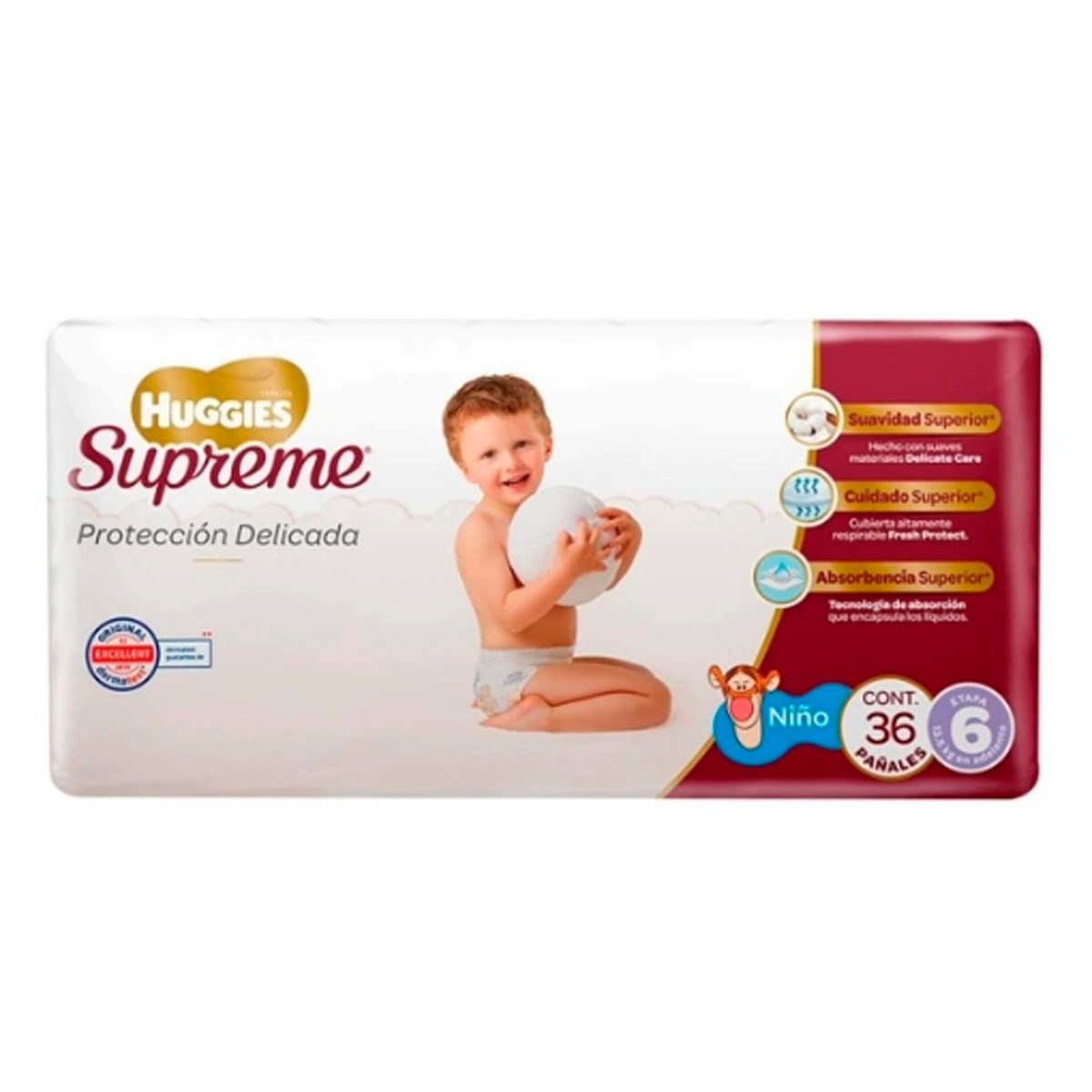 Pañal Huggies Supreme Etapa 6 Para Niño 36 PZS