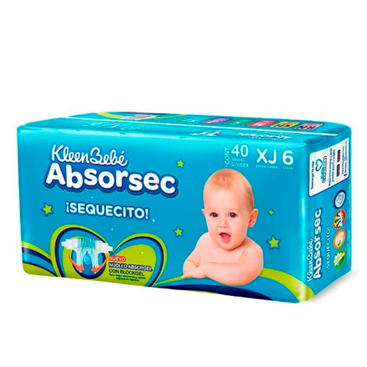 Pañal Kleen Bebe Absorsec Ultra Extra Jumbo 40 PZS