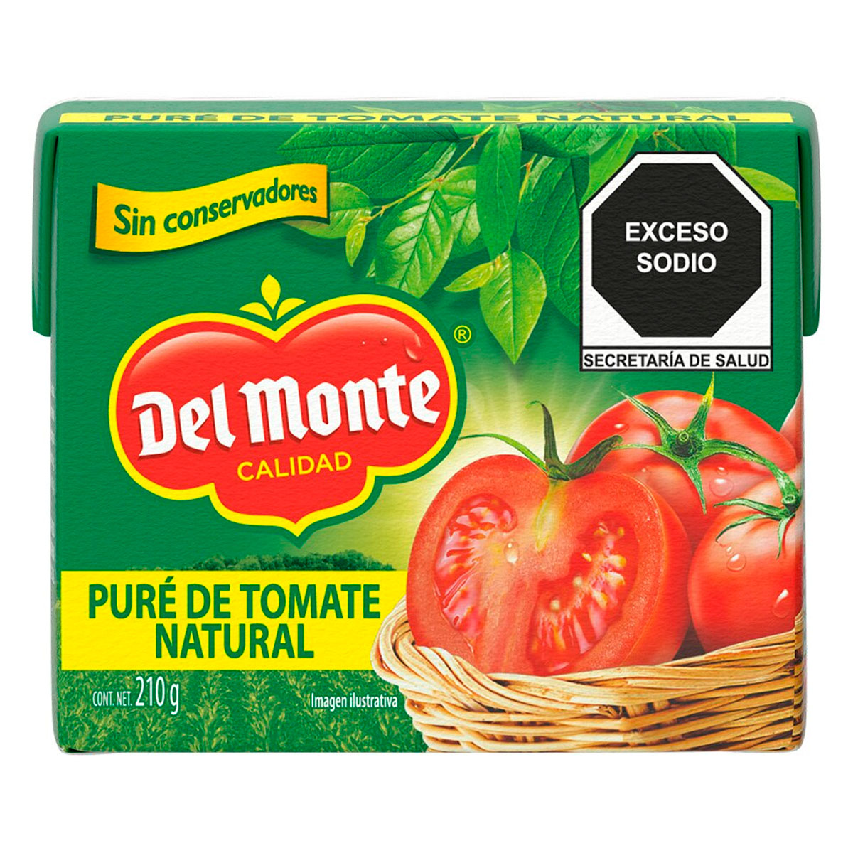 Puré De Tomate Natural Del Monte 210 GRS