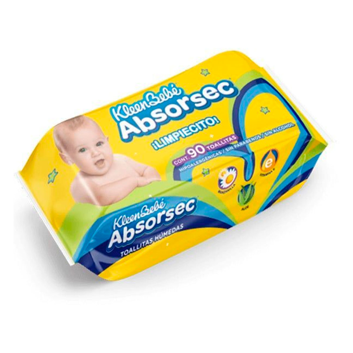 Toallas Humedas Kleen Bebe Absorsec 90 PZS