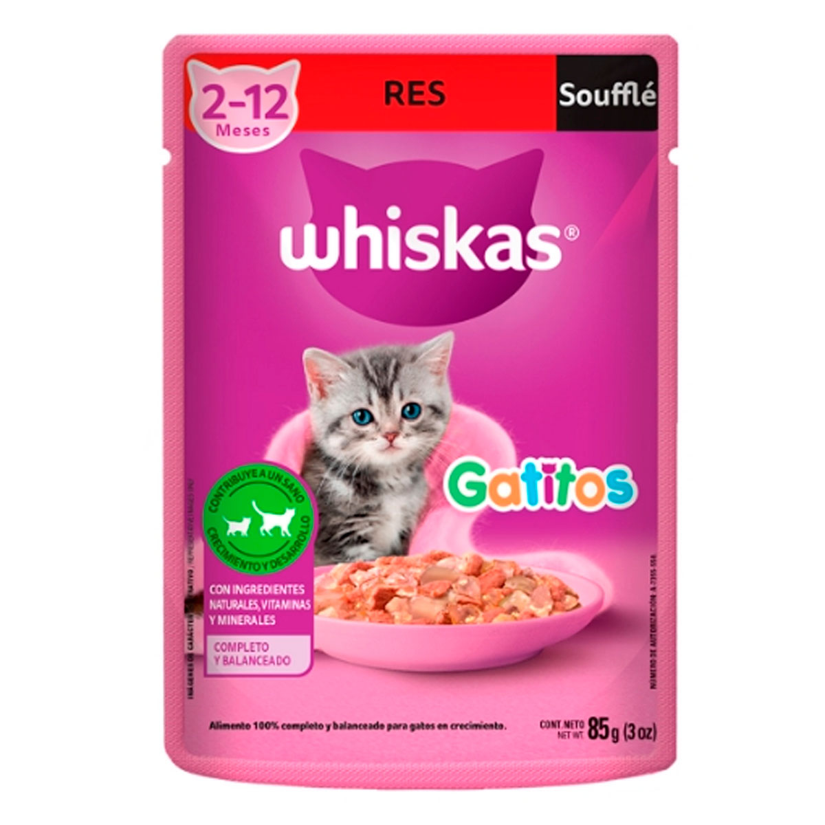 Whiskas Gatitos Souffle Res 85 GRS