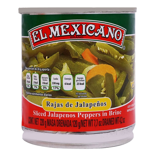 Chiles El Mexicano Rajas Verde 220 GRS