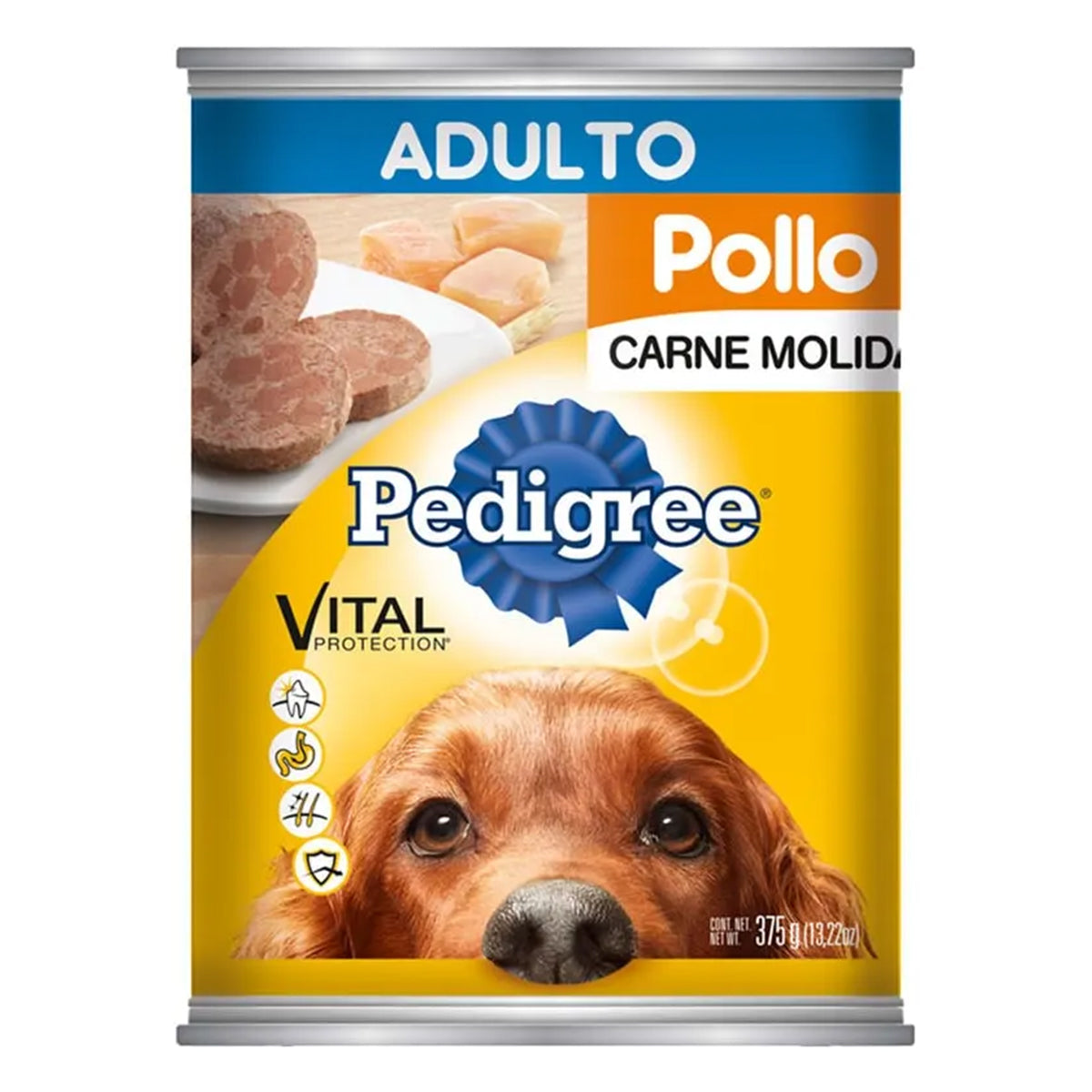 Lata Pedigree Adulto Carne Molida De Pollo 375 GRS