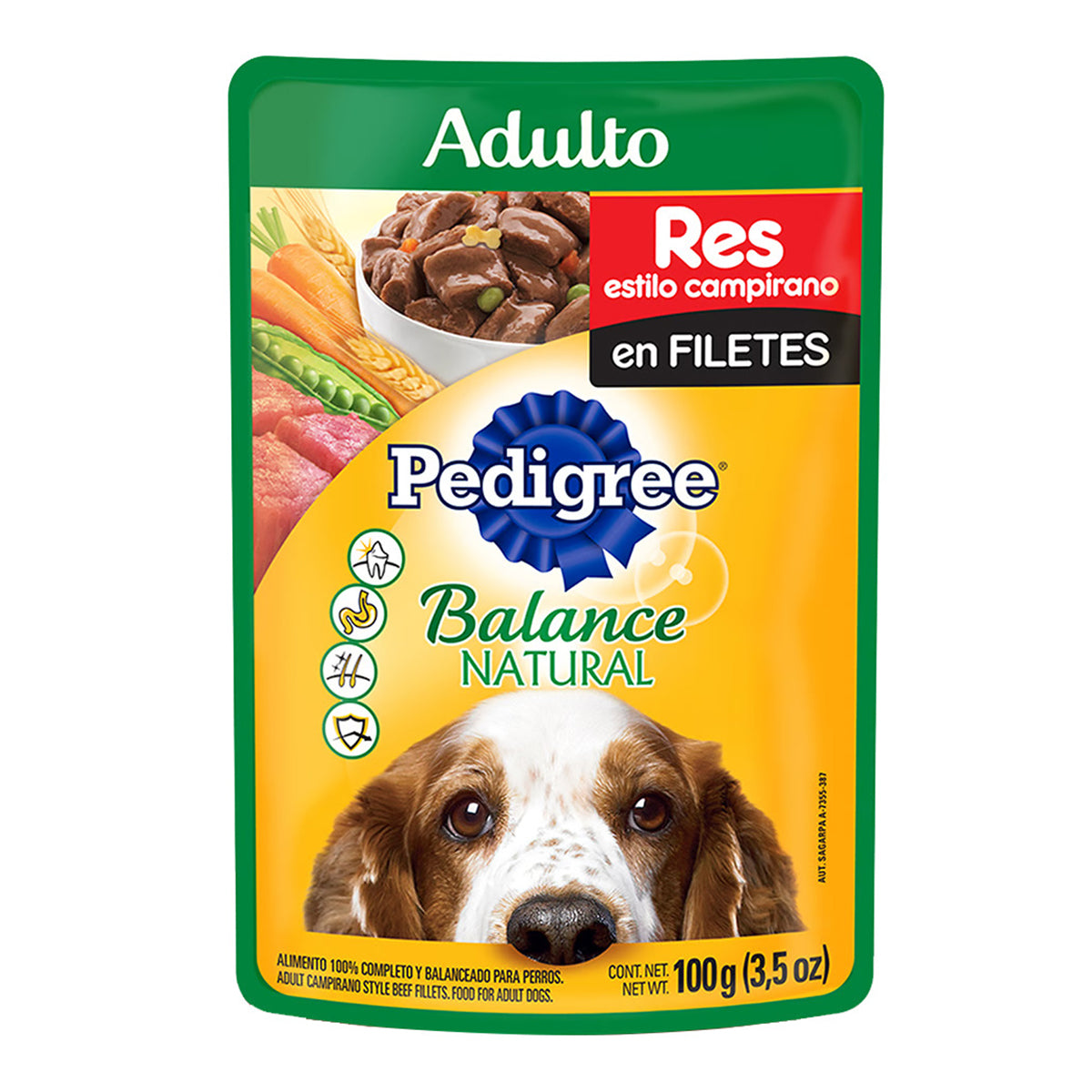 Sobres Pedigree Adulto Balance Natural 100 GRS