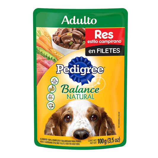 Sobres Pedigree Adulto Balance Natural 100 GRS