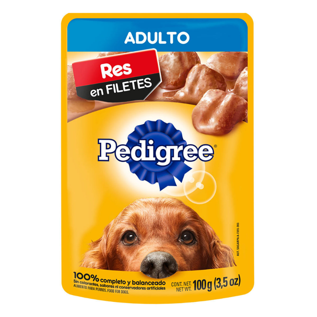 Sobres Pedigree Adulto Res 100 GRS