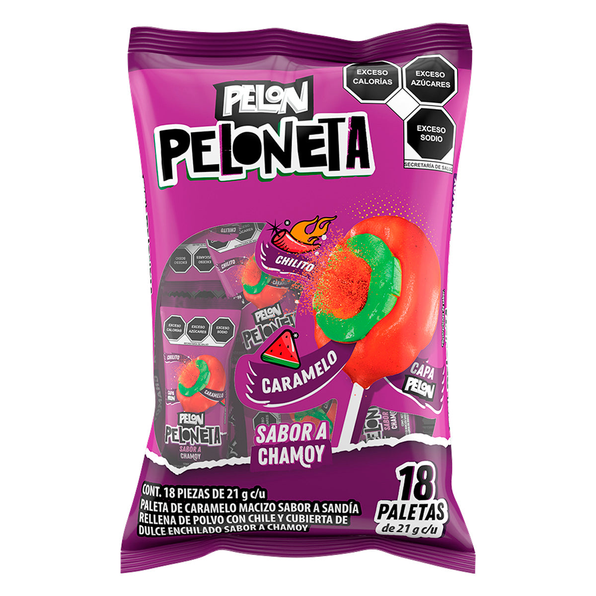 Paleta Peloneta Chamoy Sandia 21 GRS