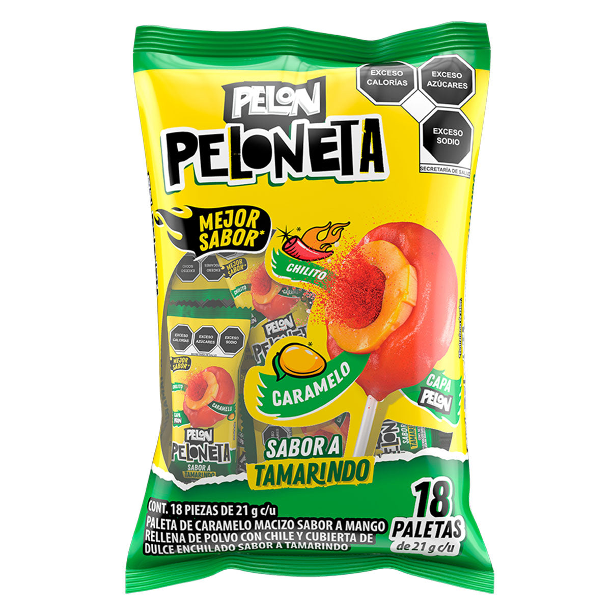 Paleta Peloneta Tamarindo Mango 21 GRS