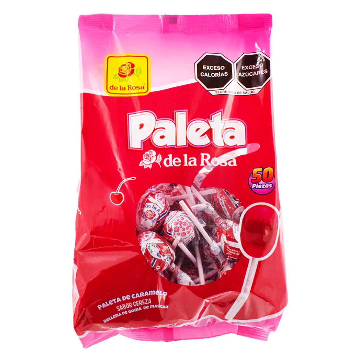 Paleta La Rosa Jumbo Cereza 50 PZS