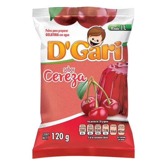 Gelatina De Agua D'Gari Cereza 120 GRS