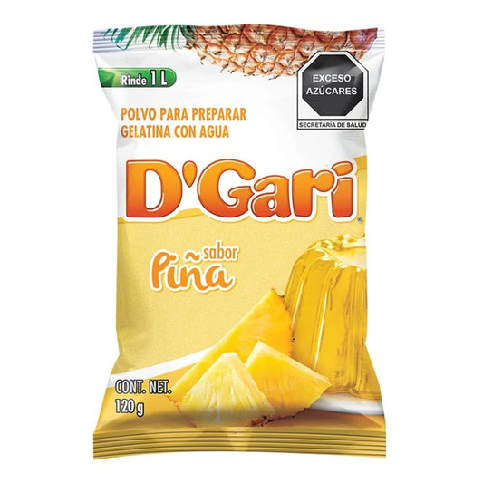 Gelatina De Agua D'Gari Piña 120 GRS