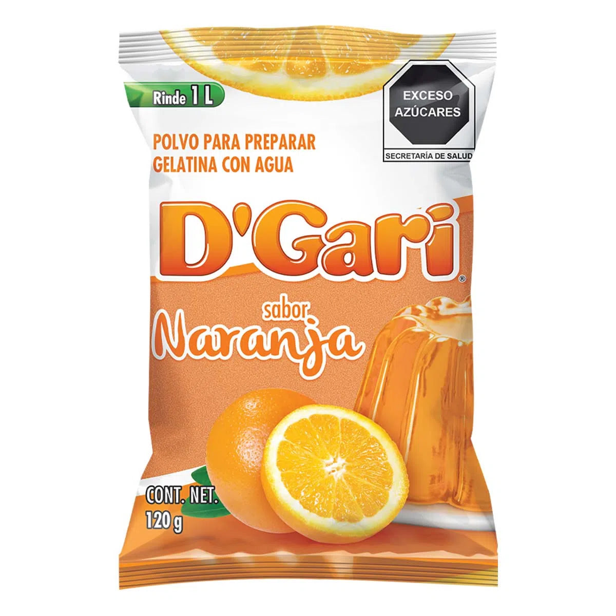 Gelatina De Agua D'Gari Naranja 120 GRS