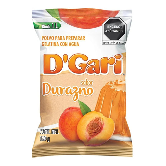 Gelatina De Agua D'Gari Durazno 120 GRS