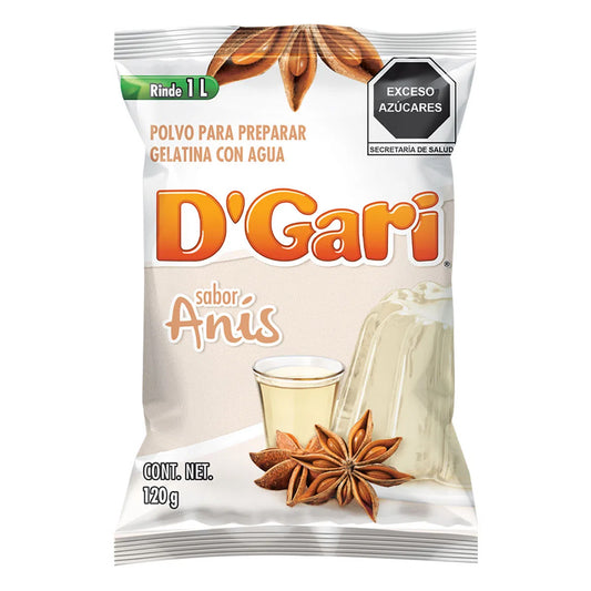 Gelatina De Agua D'Gari Anis 120 GRS