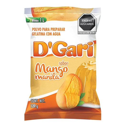 Gelatina De Agua D'Gari Mango 120 GRS