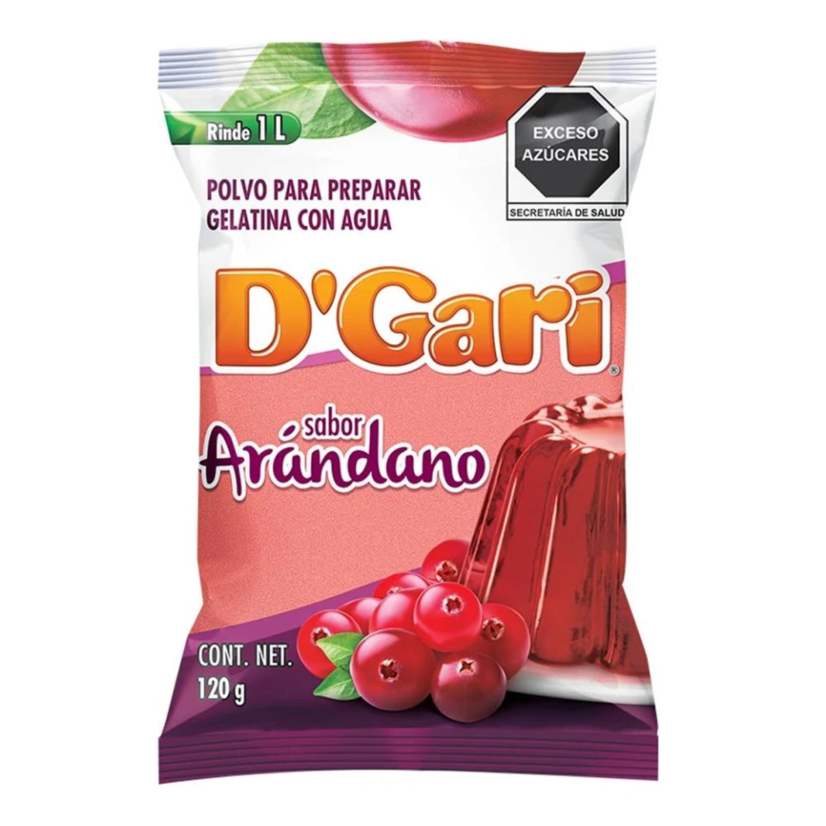 Gelatina De Agua D'Gari Arandano 120 GRS