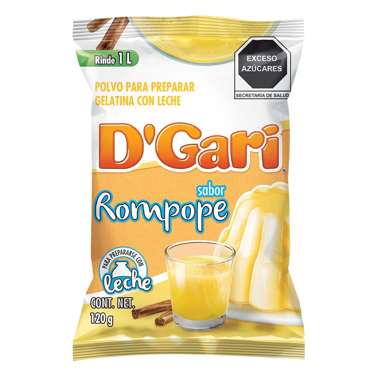 Gelatina De Leche D'Gari Rompope 120 GRS