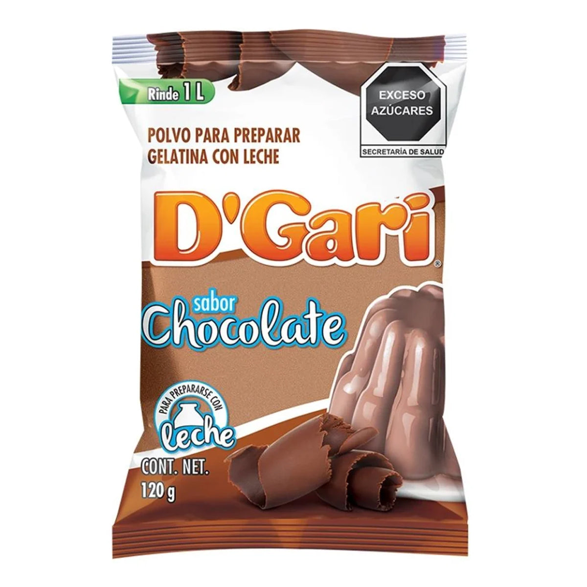 Gelatina De Leche D'Gari Chocolate 120 GRS