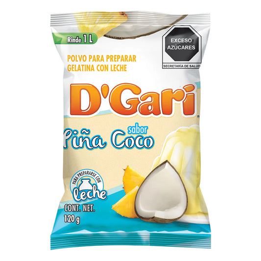 Gelatina De Leche D'Gari Piña Coco 120 GRS