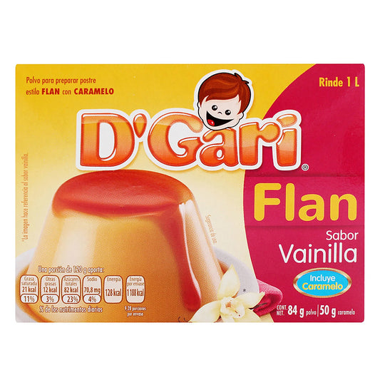 Flan D'Gari Vainilla Con Caramelo 134 GRS