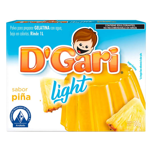 Gelatina De Leche D'Gari Piña Ligth 20 GRS