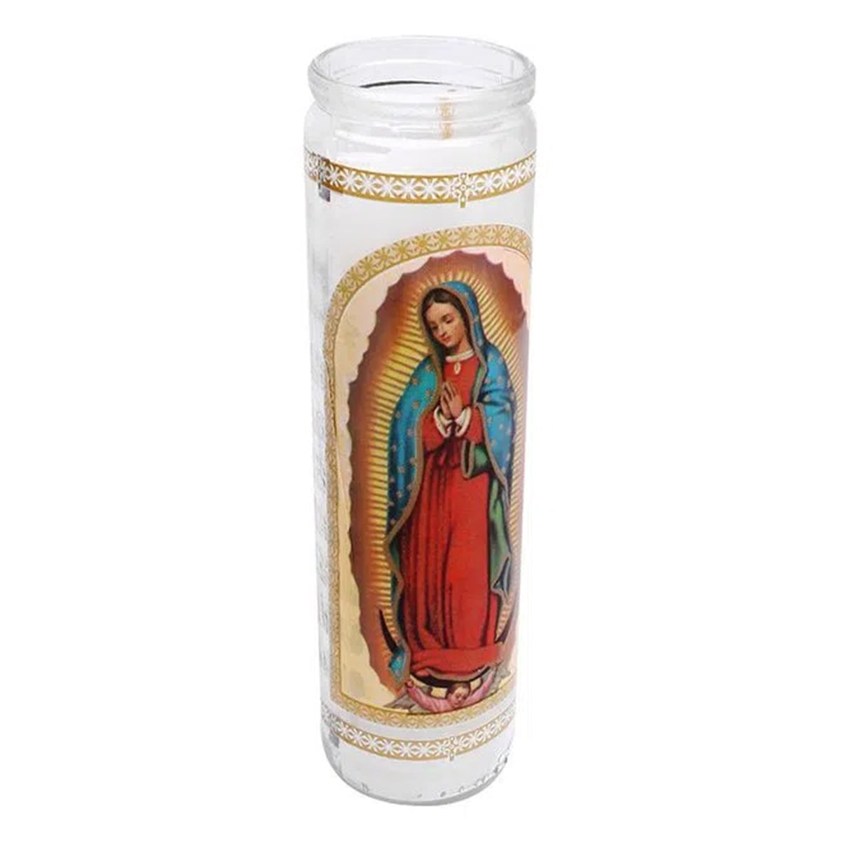 Veladora Luz Eterna Rep 21 Virgen De Gpe 1 PZS