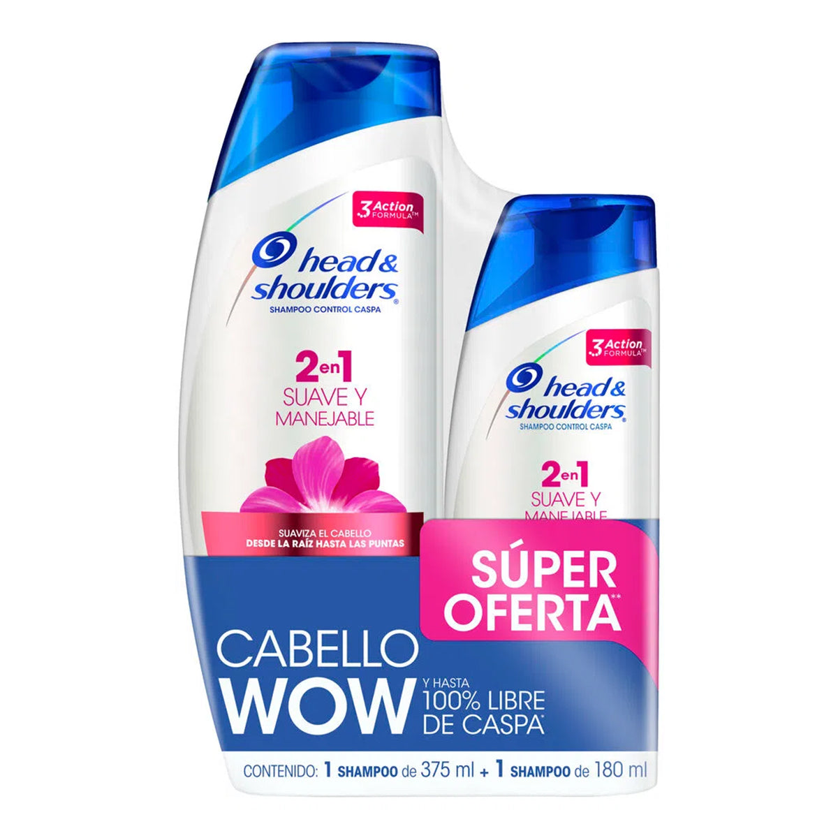 Shampoo Head&Shoulders 2En1 Suave Manejo 375Mll +1P 375 MLL