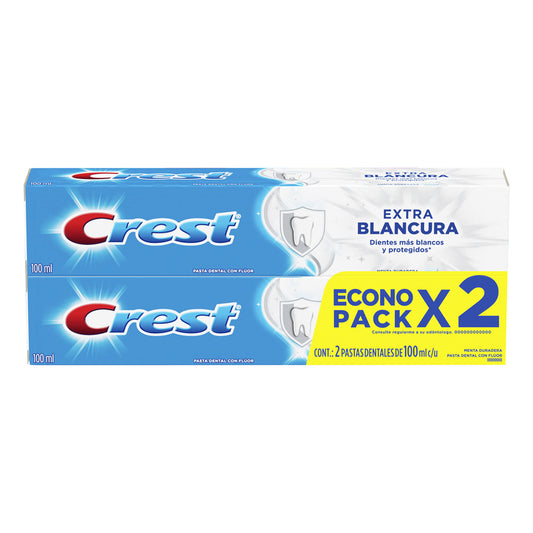 Crema Dental Crest Extra Blancura 2Pack 100 MLL