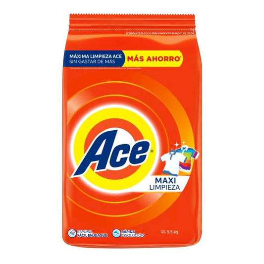 Detergente En Polvo Ace Regular 5.5 KGS