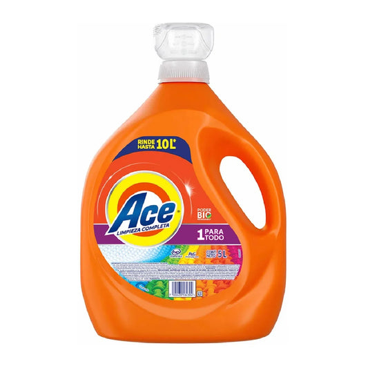 Detergente Liquido Ace Uno Para Todos 5 LTS