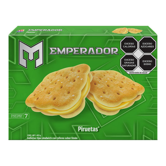 Galletas Piruetas Emperador 7 paketines de 6 galletas c/u