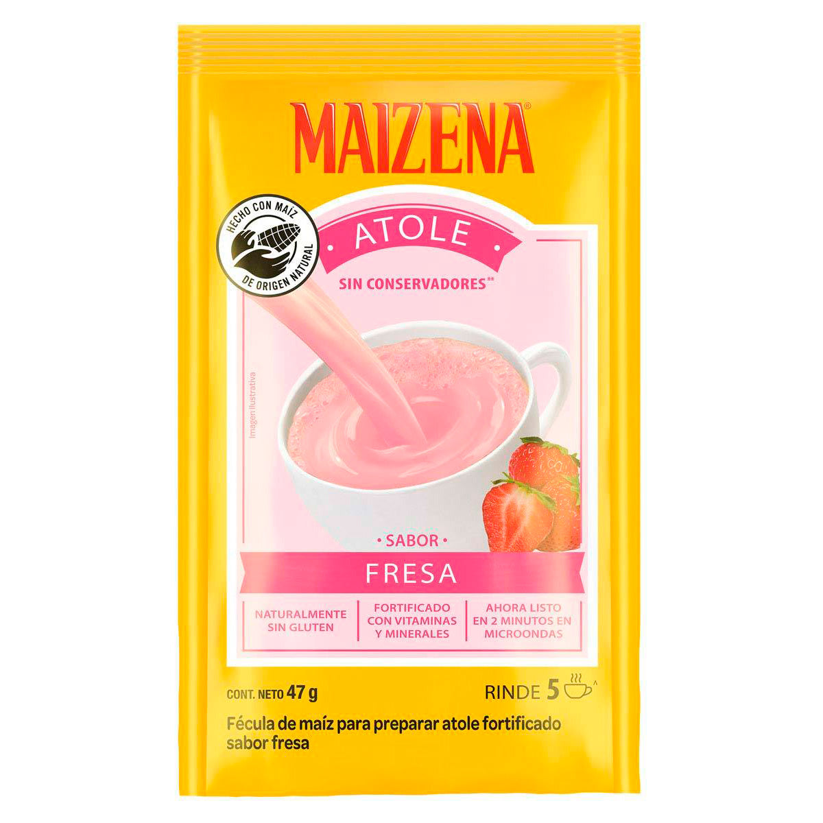 Atole Maizena Fresa 47 GRS