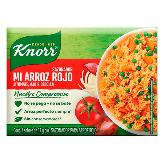 Tira De Sobres Knorr Mi Arroz Rojo 17 GRS