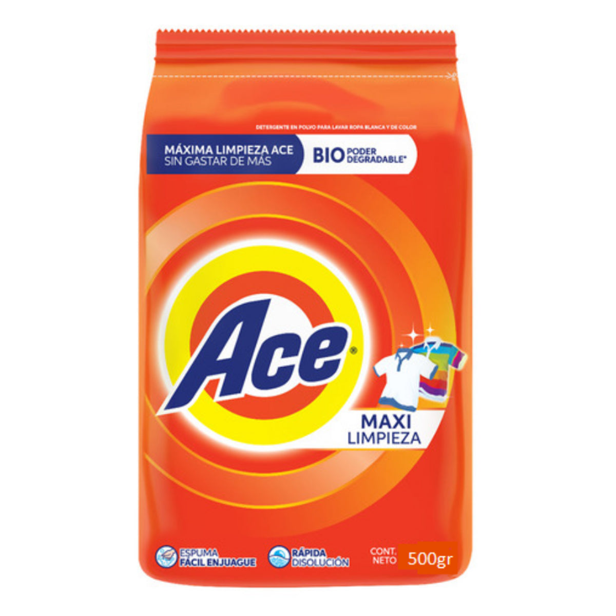 Detergente En Polvo Ace Regular 500 GRS