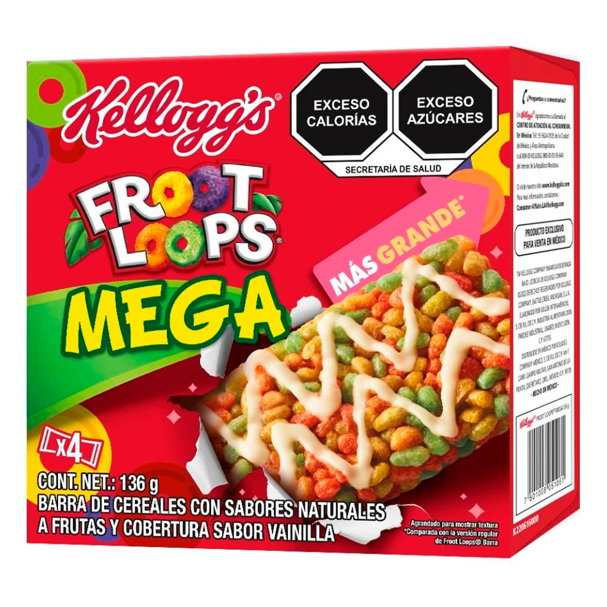 Barra Kellogg'S Mega Froot Loops 34 GRS