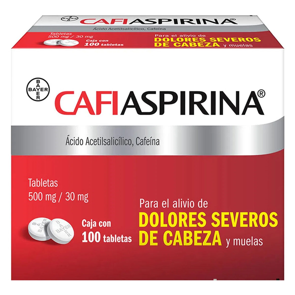 MEDICAMENTO CAFIASPIRINA TAB 100 PZS