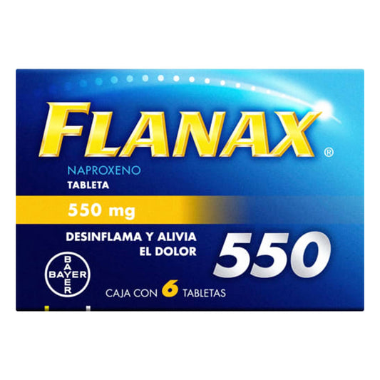 Medicamento Flanax 550Mg Tabletas 6 PZS