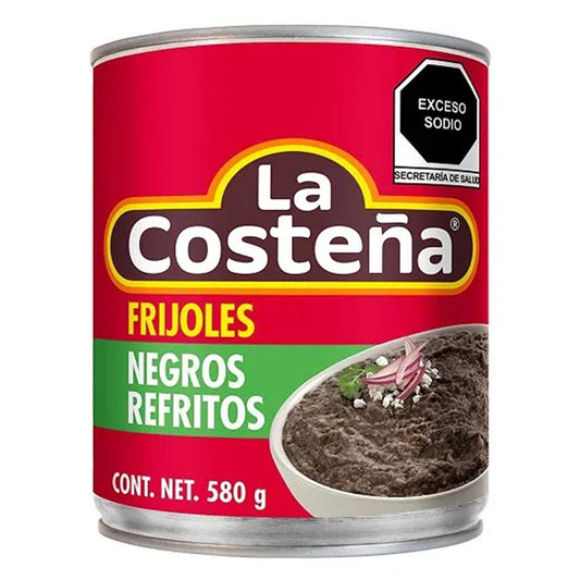 Frijol La Costeña Negros Refritos 580 GRS