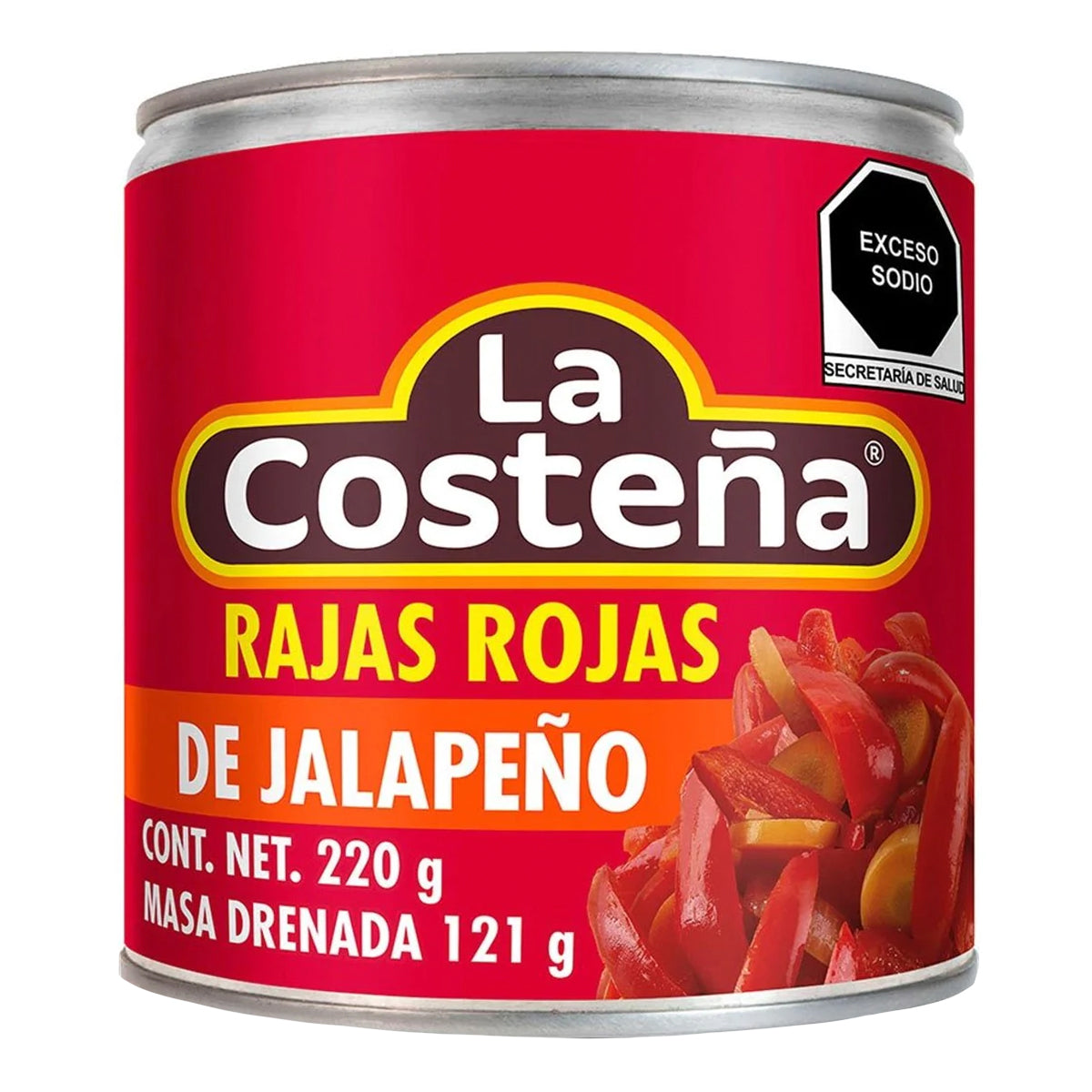 Chiles En Rajas Rojas La Costeña 220 GRS